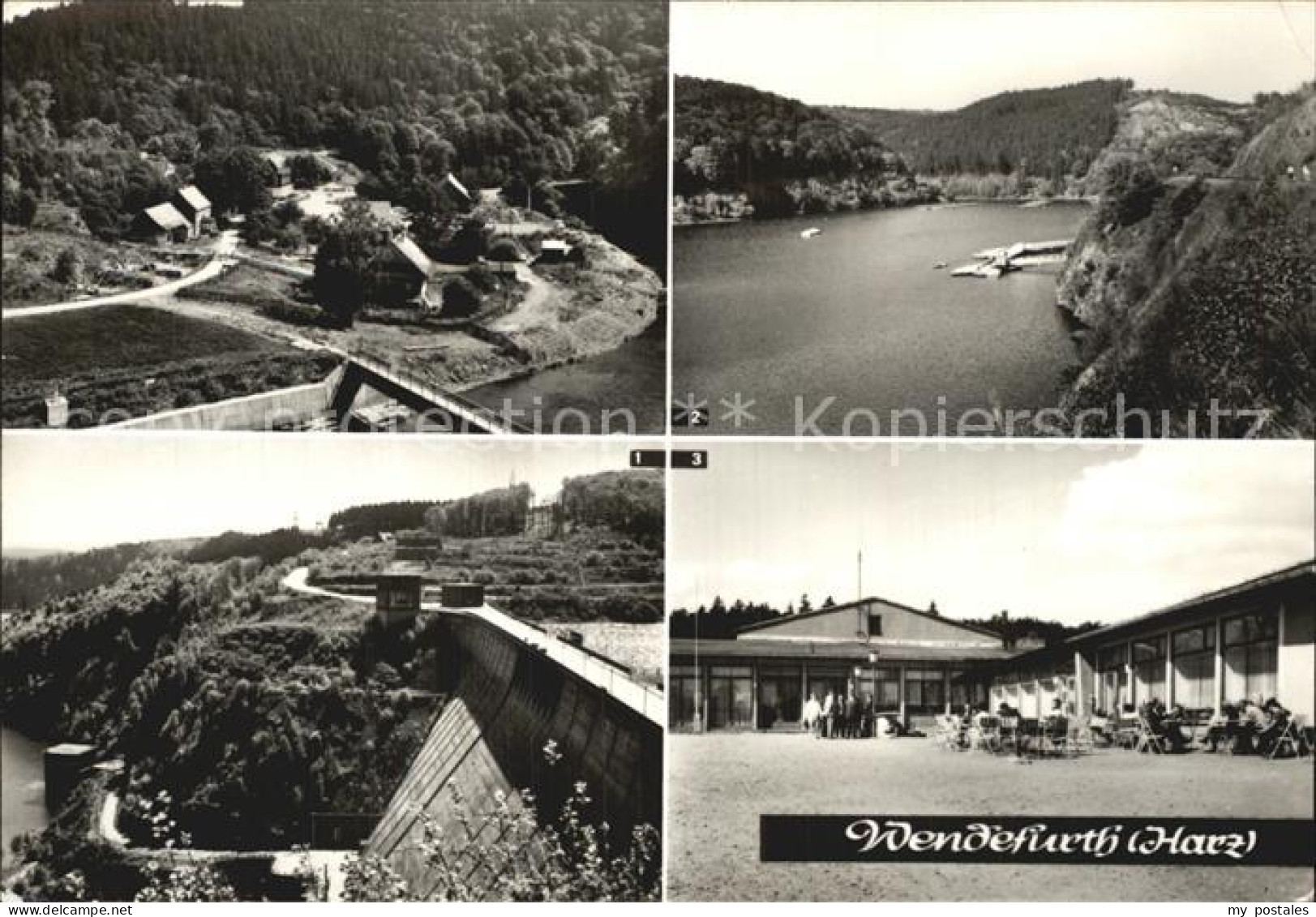 42509193 Wendefurth Rappodetalsperre Staumauer Stausee Bootsanlegestelle Gaststa - Altenbrak