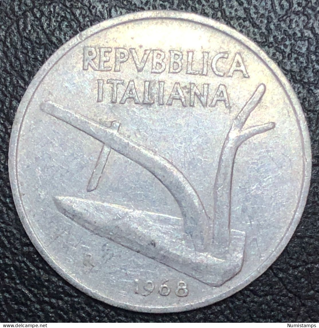 Italia 10 Lire, 1968 - 10 Liras