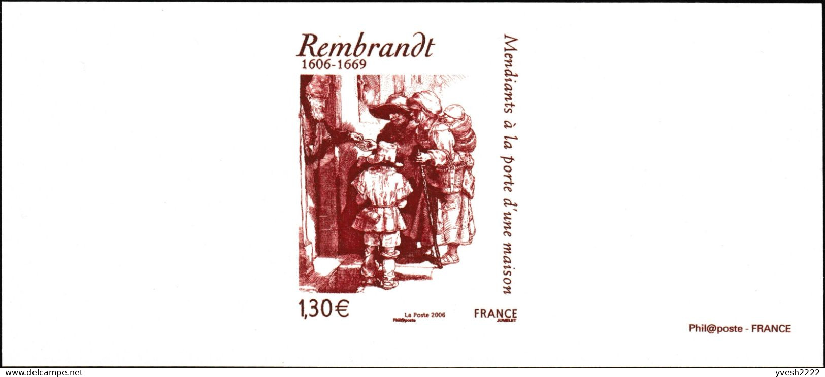 France 2006 Y&T 3984. Feuillet De Luxe. Rembrandt. Mendiants à La Porte D'une Maison - Rembrandt