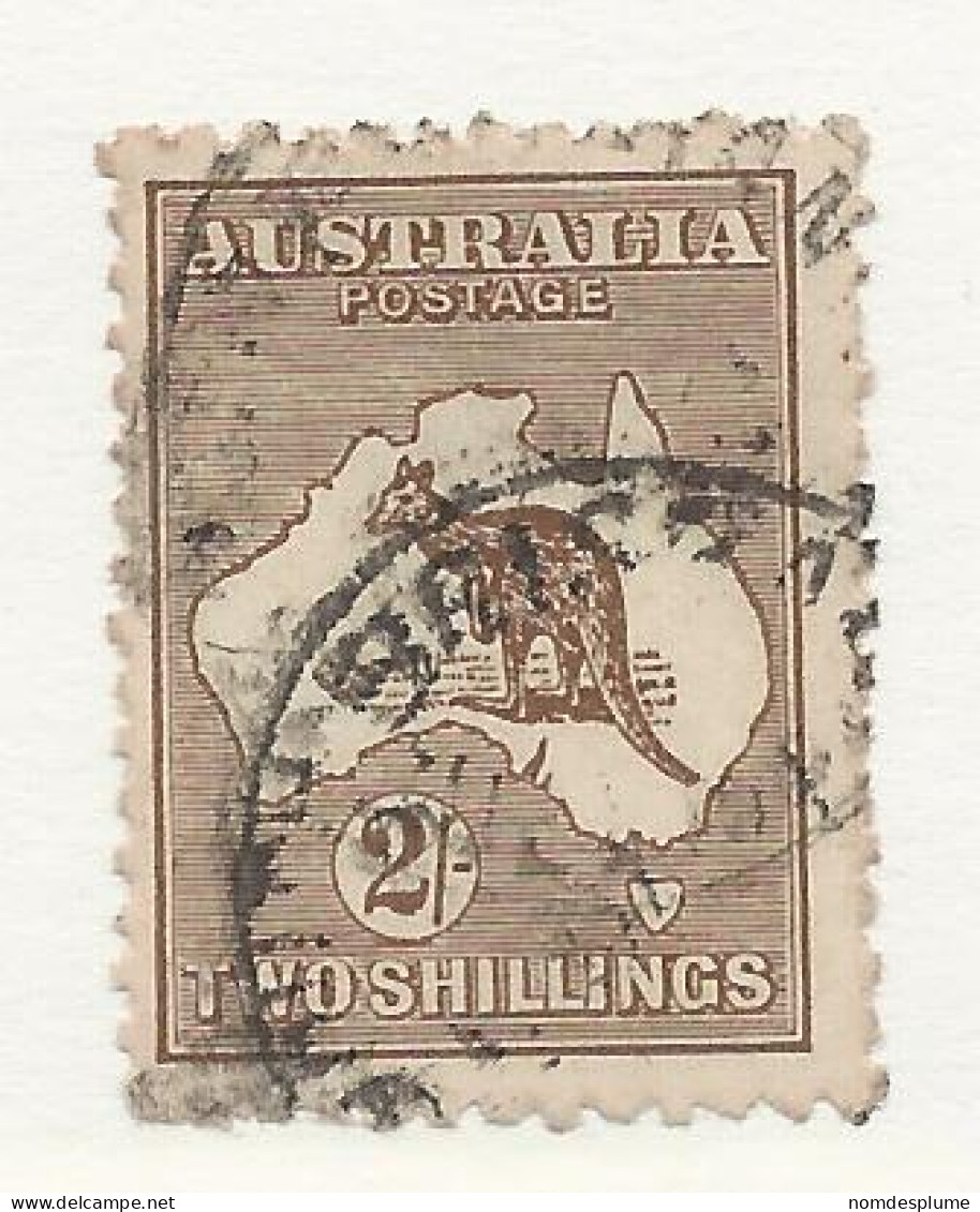 25825) Australia Kangaroo Roo 3rd Watermark 1916 Brown - Gebraucht