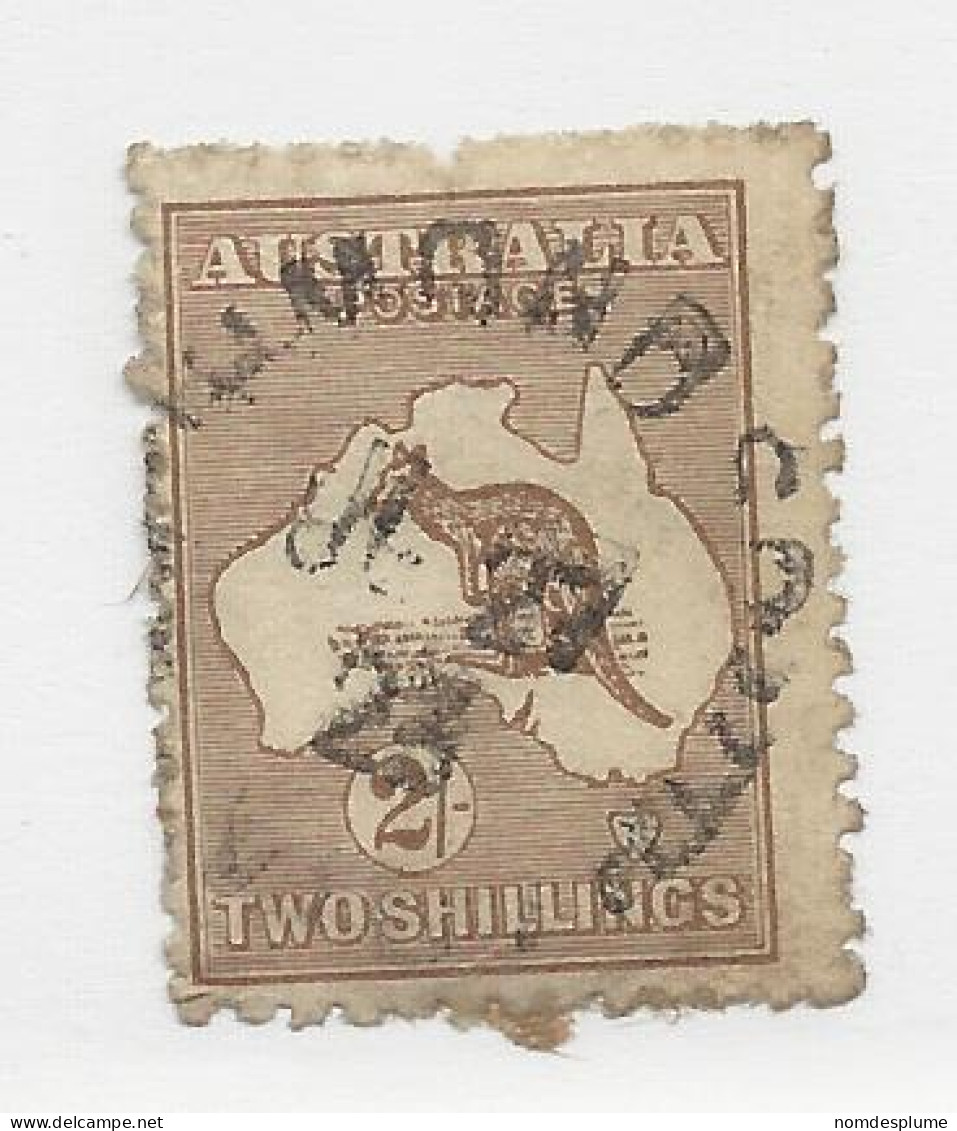 25826) Australia Kangaroo Roo 3rd Watermark 1916 Brown - Gebraucht