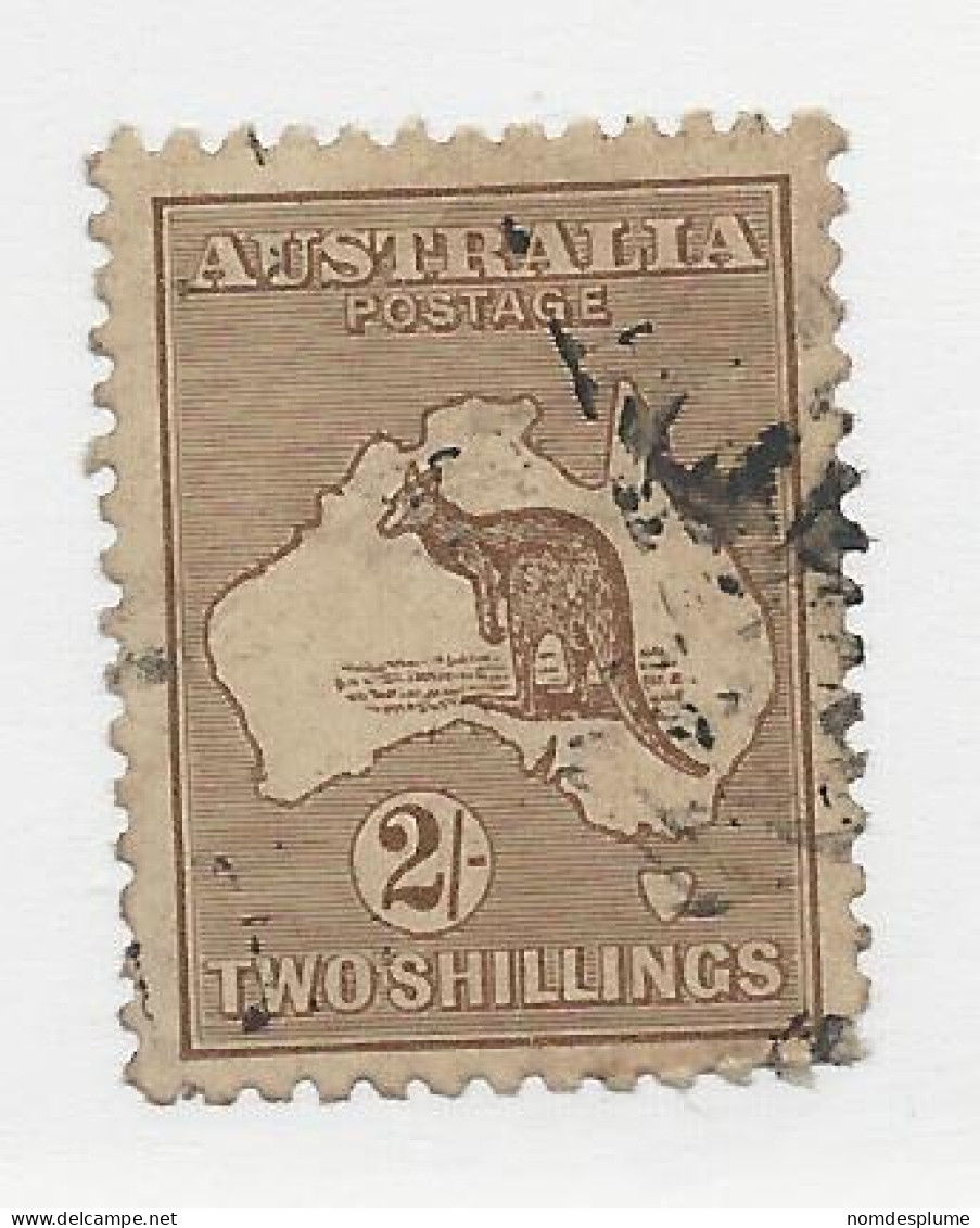 25827) Australia Kangaroo Roo 3rd Watermark 1916 Brown - Gebruikt