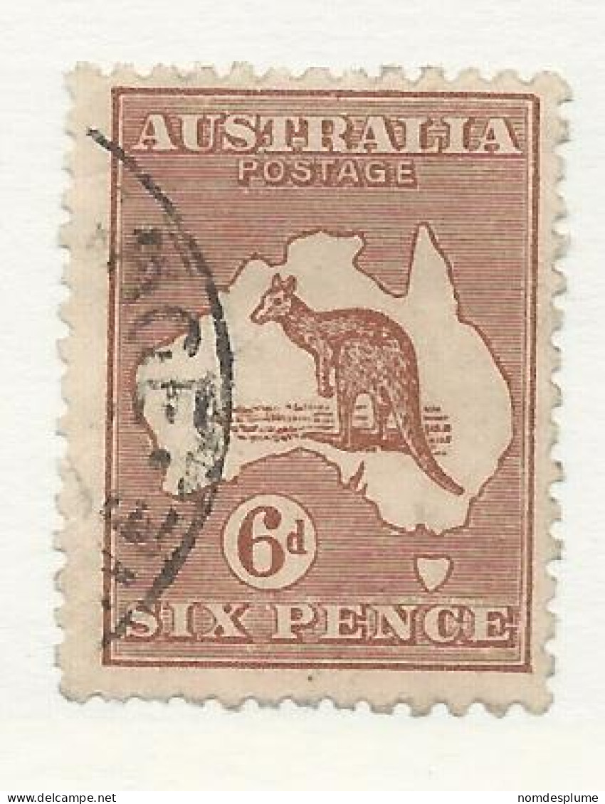 25829) Australia Kangaroo Roo 3rd Watermark 1923 - Gebruikt