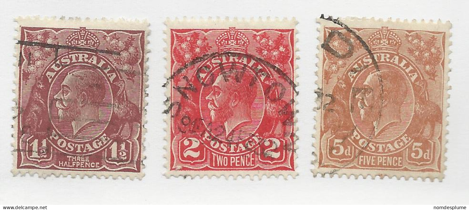 25872) Australia George V   Watermark  Multi Small Crown  1930  1928 - Used Stamps