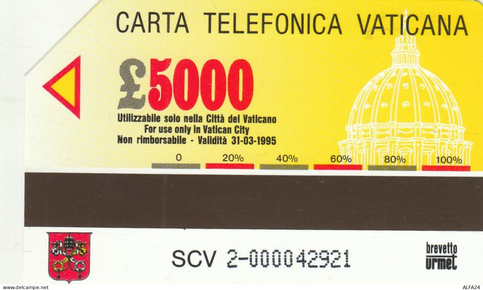 PHONE CARD USED VATICANO SCV2 (UR820 - Vaticano