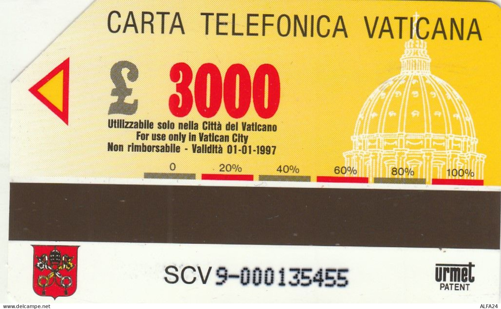 PHONE CARD USED VATICANO SCV9 (UR808 - Vaticano