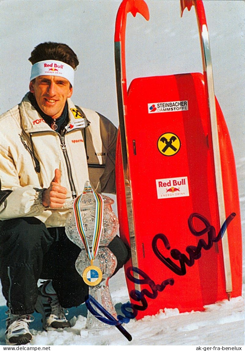 1) Autogramm AK Rodeln Rennrodler Markus Prock Mieders Im Stubaital Oweges Tirol Österreich Austria Weltmeister Olympia - Autografi