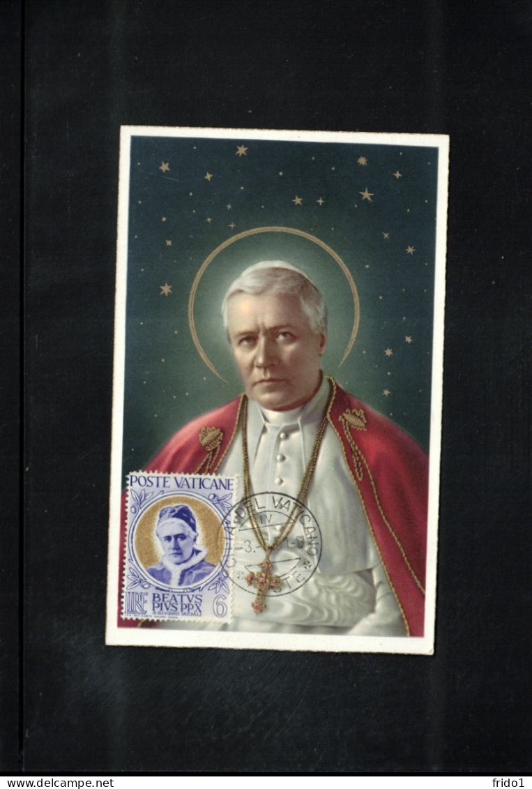 Vatican 1951 Pope Pius X Carte Maximum - Cartoline Maximum