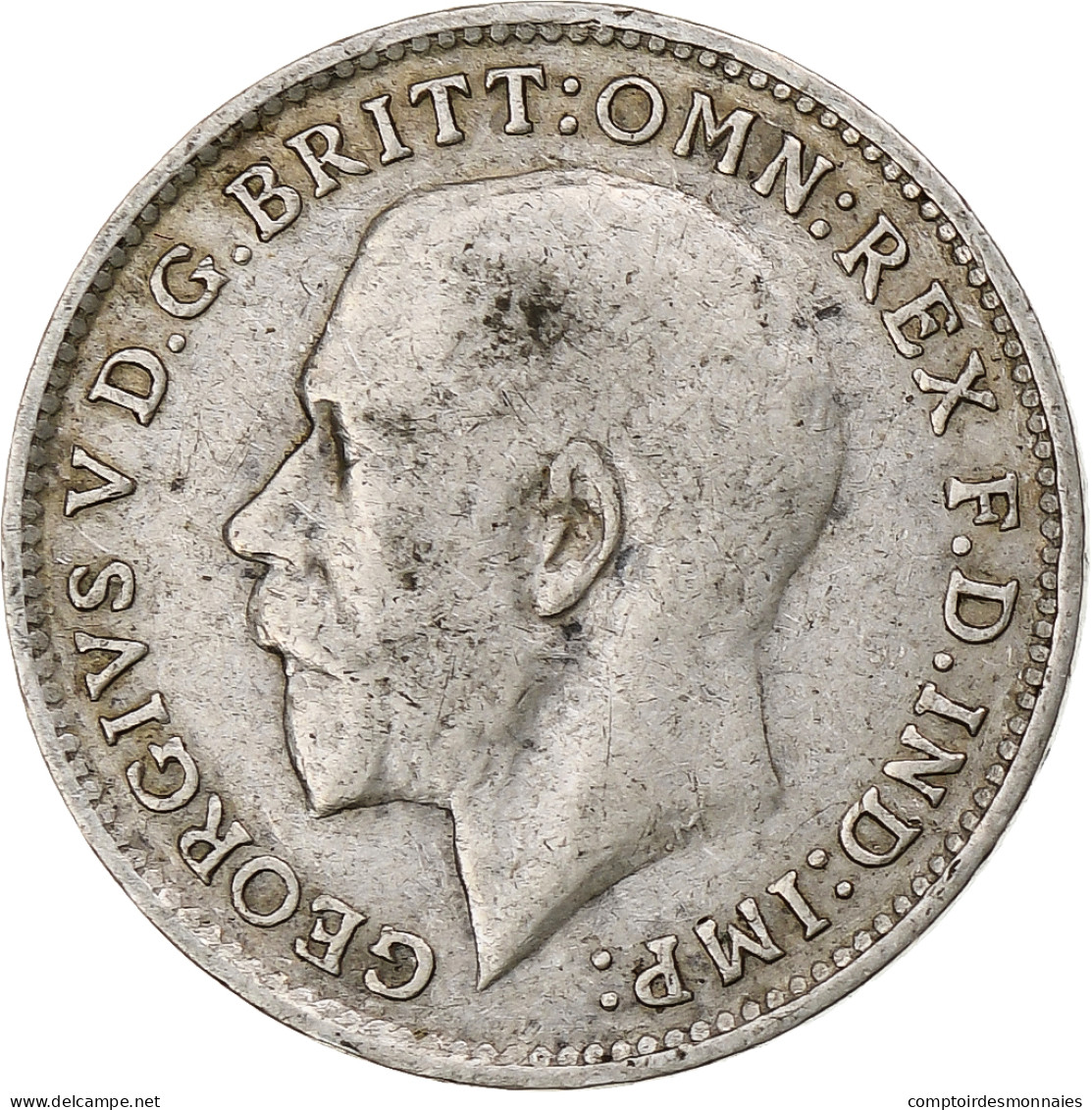 Grande-Bretagne, George V, 3 Pence, 1918, TTB, Argent, KM:813 - F. 3 Pence