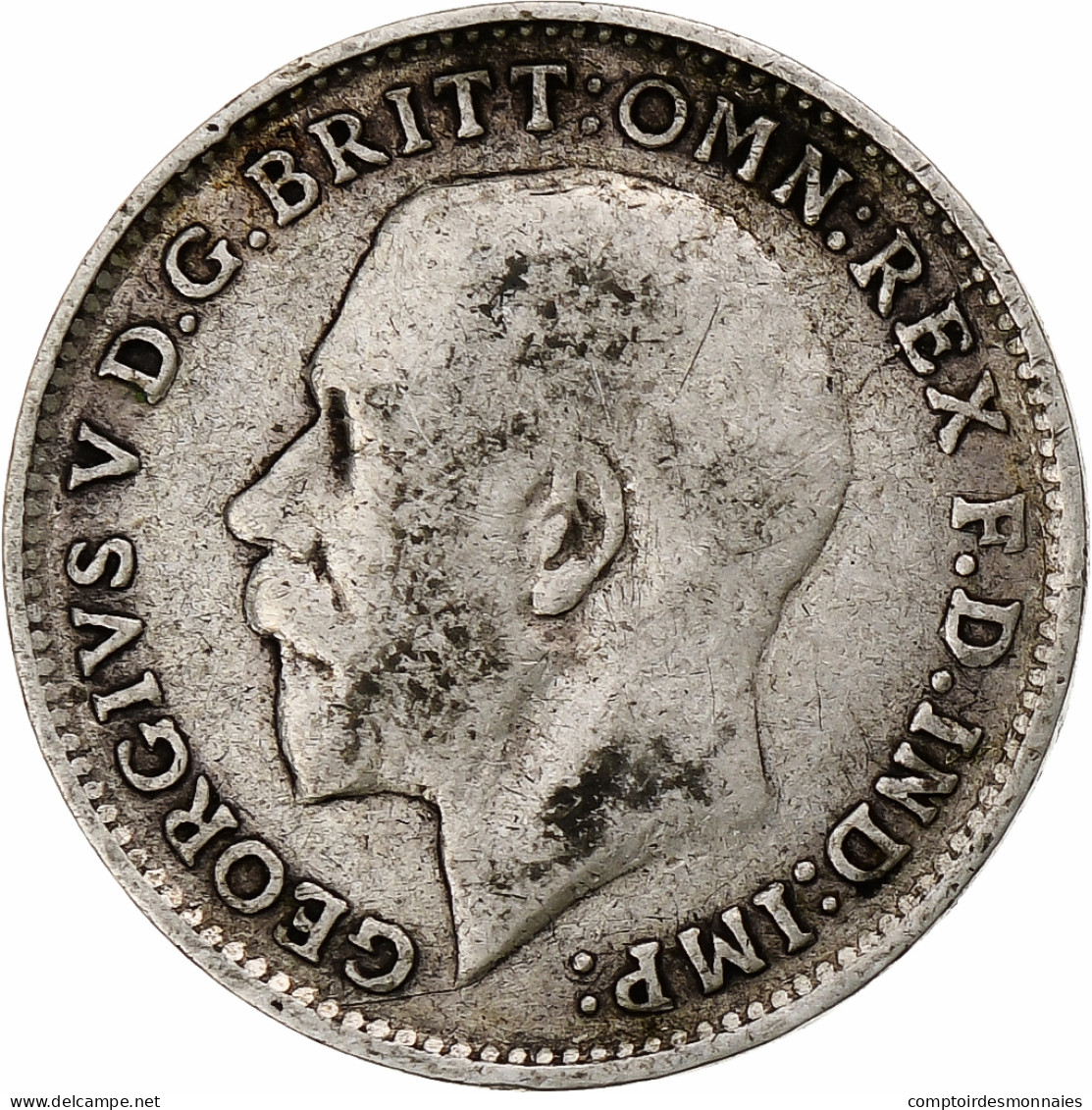 Grande-Bretagne, George V, 3 Pence, 1919, TB, Argent, KM:813 - F. 3 Pence