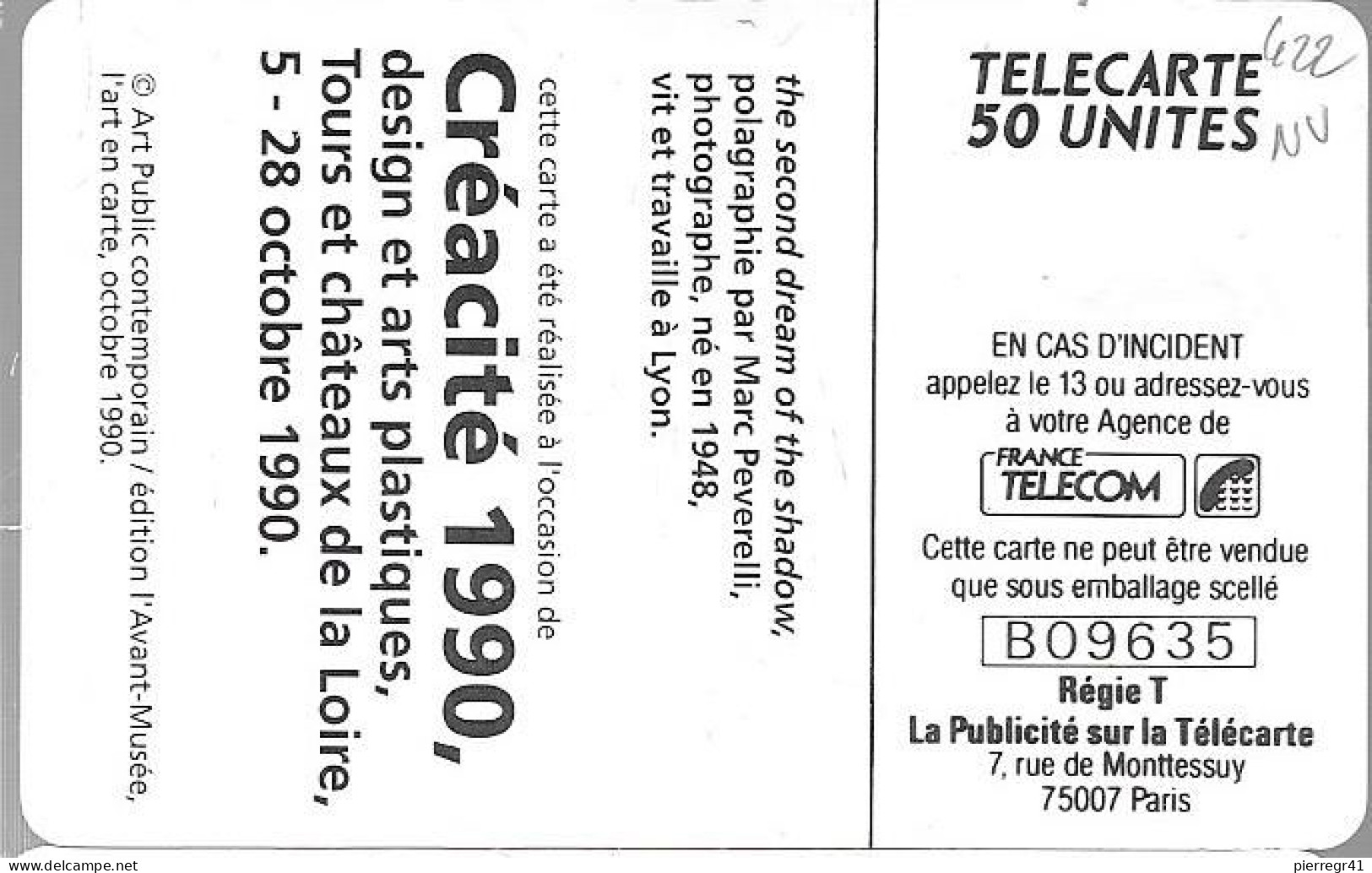 CARTE-PRIVEE-50U-GemA-D422-CREACITE-90-Avant Musée-R° Glacé-2200-Ex-Neuve-TBE/LUXE - Telefoonkaarten Voor Particulieren