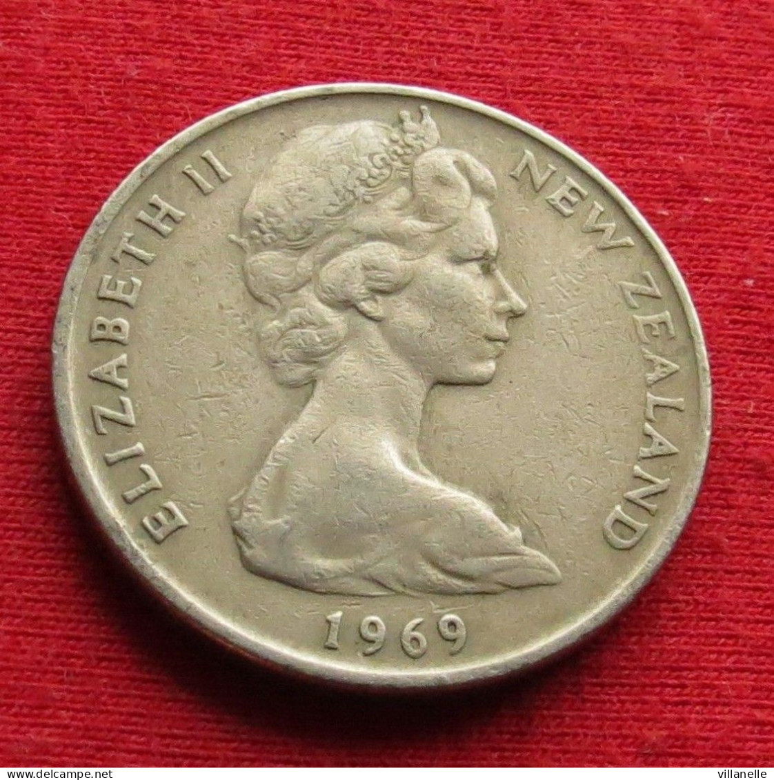 New Zealand 20 Cents 1969 KM# 36.1 *V2T Nova Zelandia Nuova Zelanda Nouvelle Zelande - Neuseeland