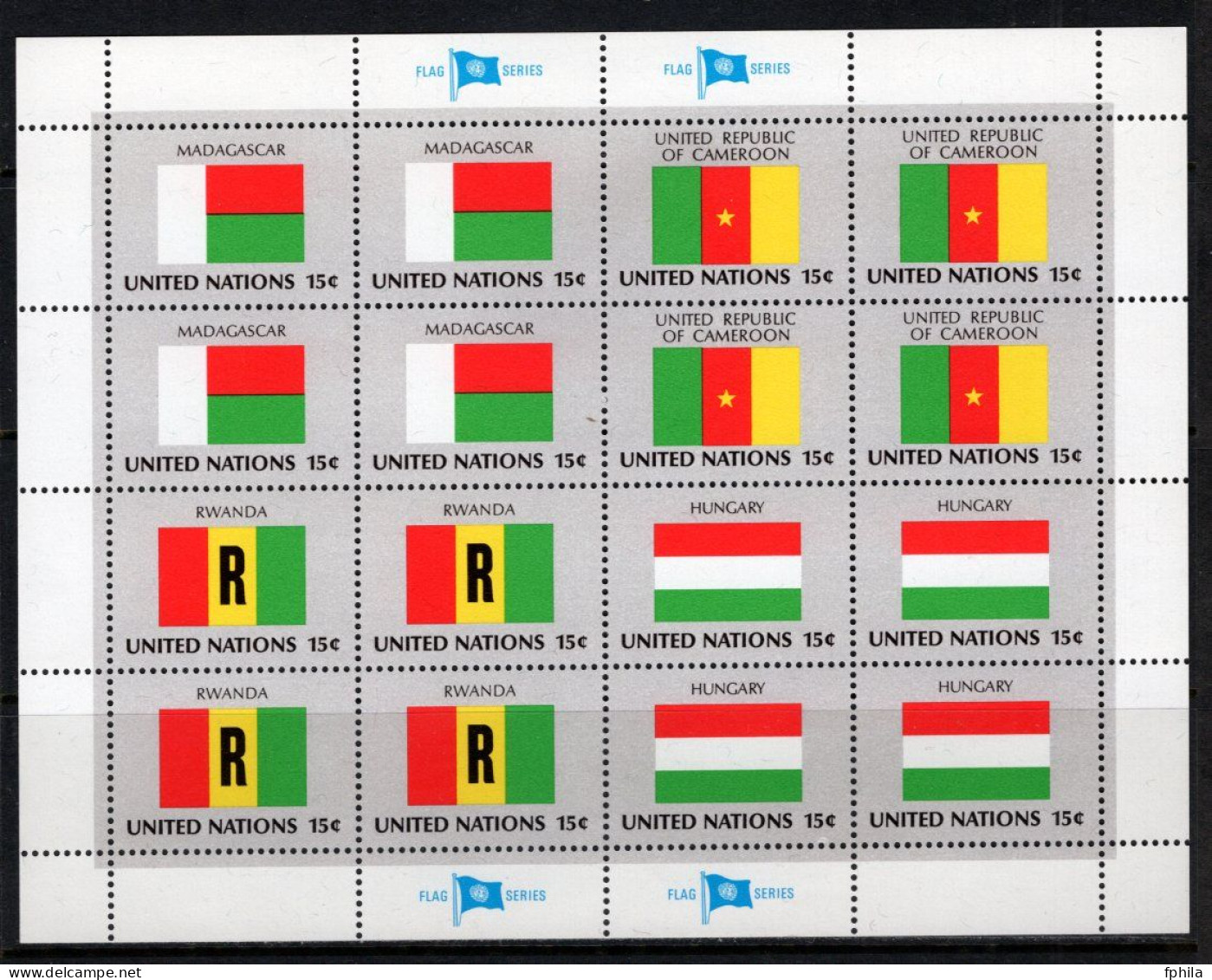 1980 UNITED NATIONS FLAGS 3x SHEETLETS MICHEL: 352-363 MNH ** - Blocs-feuillets