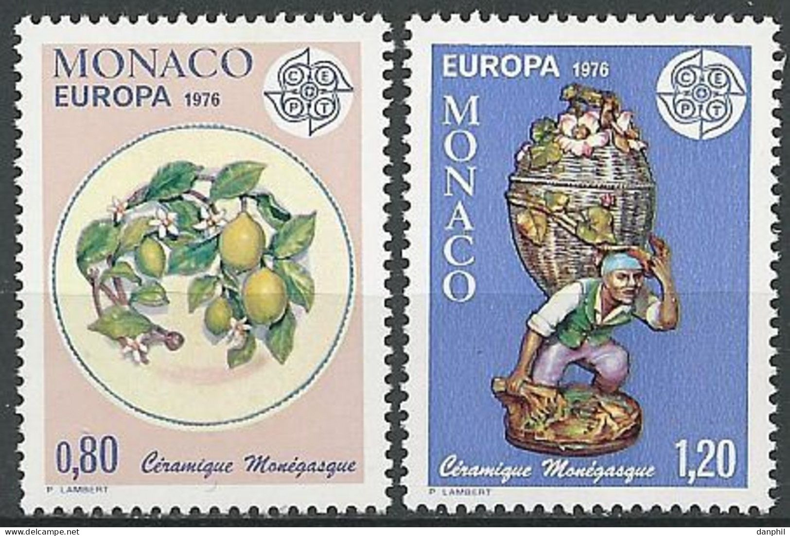 Monaco 1976 Europa CEPT (**)  Mi 1230-31 - € 3,-, Y&T 1062-63 - € 3,50 - 1976