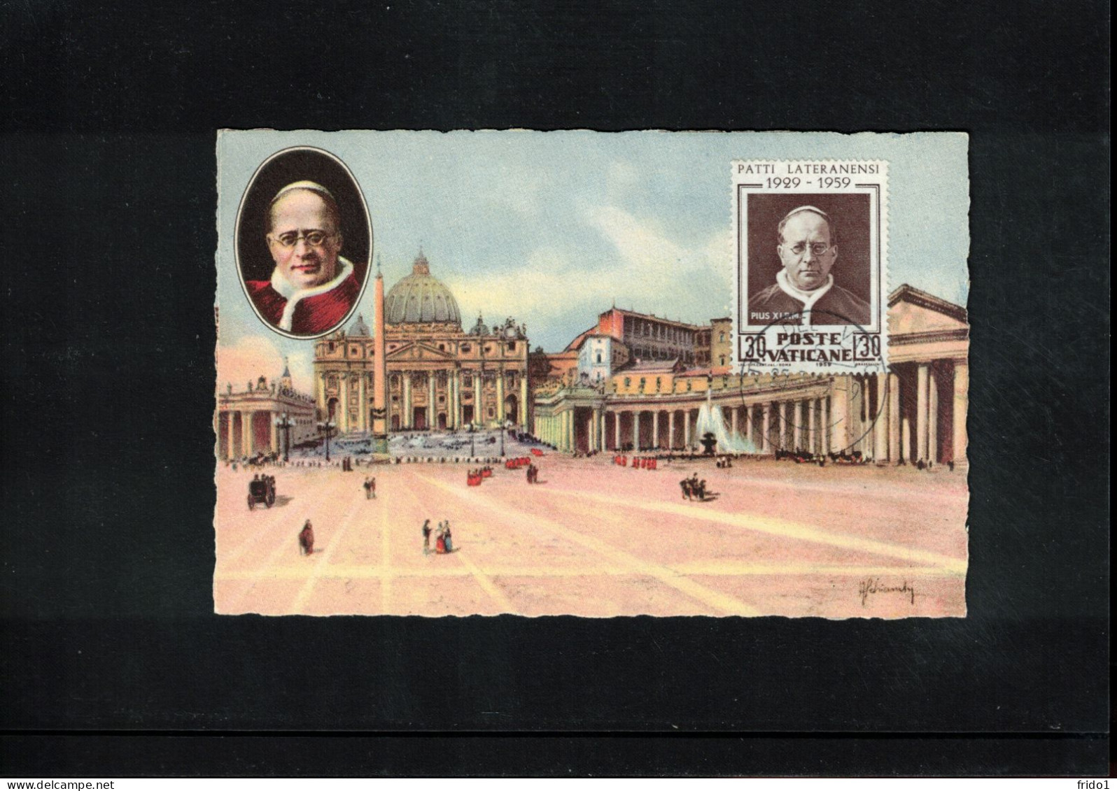 Vatican 1959 Pope Pius XI - Lateran Contracts Carte Maximum - Cartoline Maximum