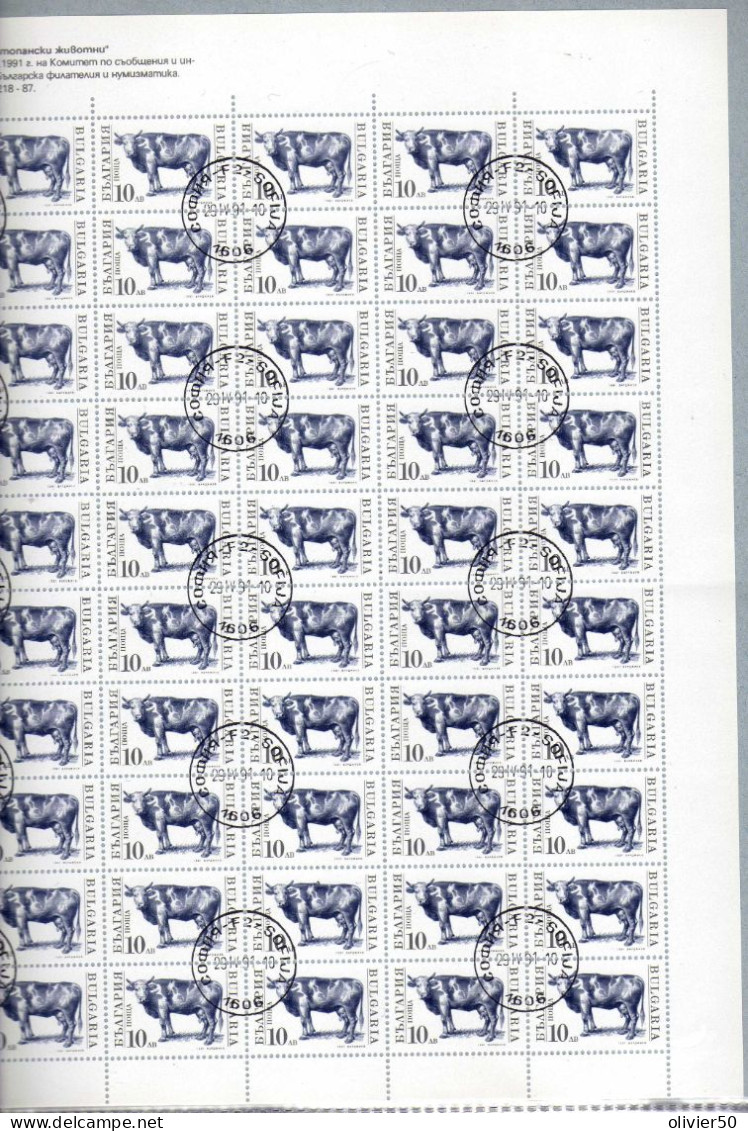 Bulgarie - 1991 - 10 . Vache   - Obliteres - Usati