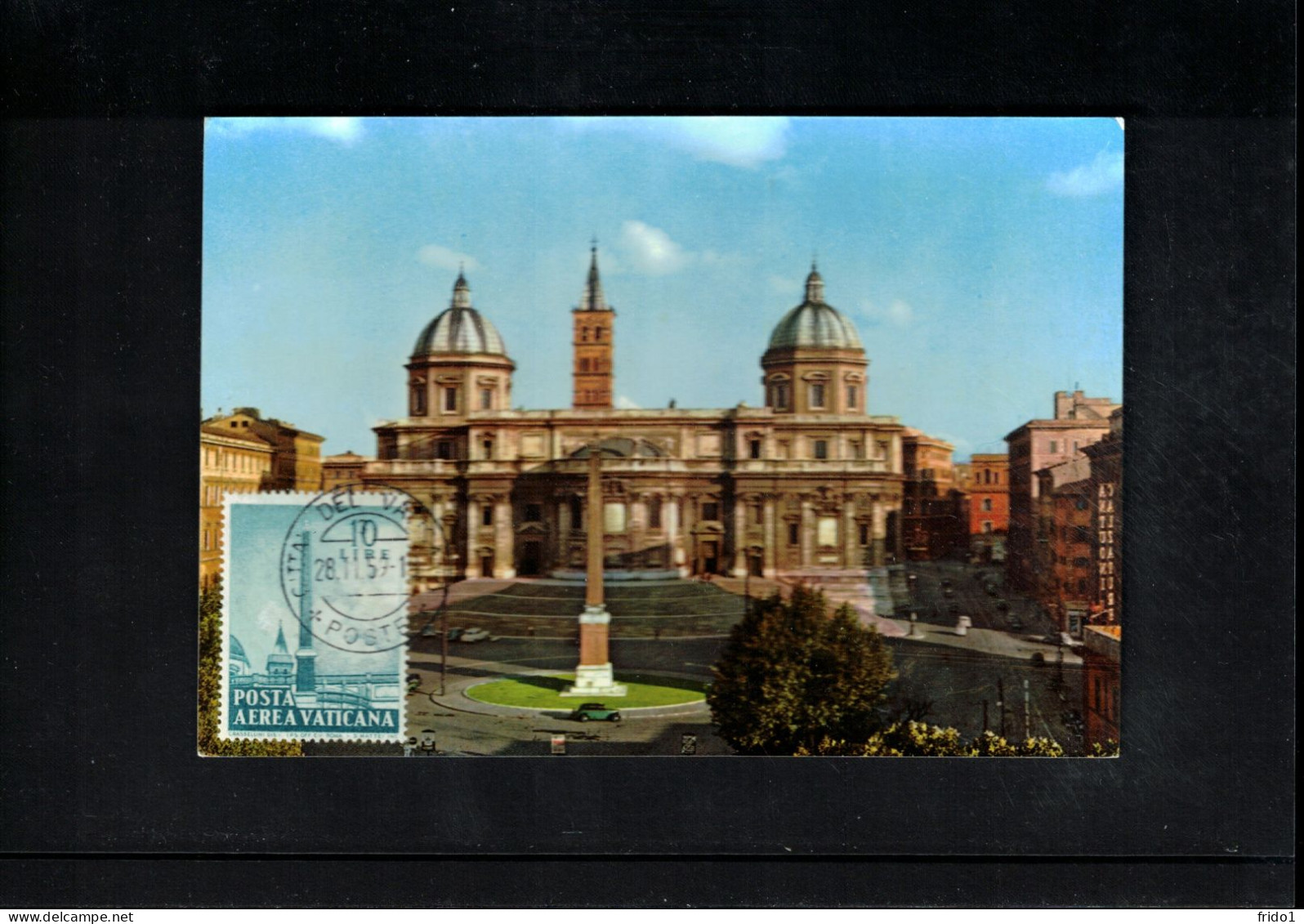 Vatican 1959 Roman Obelisk Maria Maggiore Carte Maximum - Cartes-Maximum (CM)