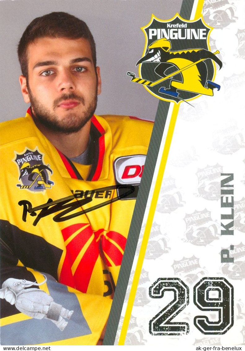 Aitogramm Eishockey AK Patrick Klein Krefeld Pinguine 14-15 Kassel Huskies Löwen Frankfurt Eispiraten ETC Crimmitschau - Winter Sports