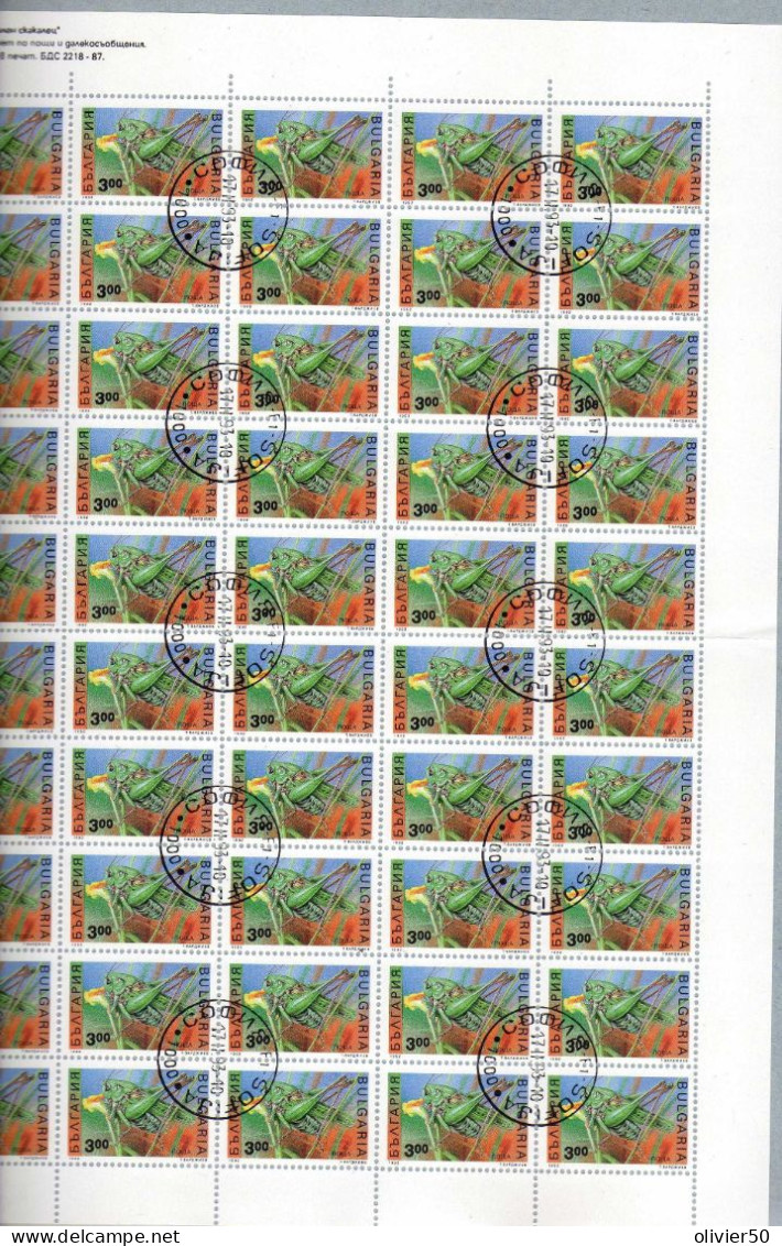 Bulgarie - 1993 -  3 Faune Sauterelle -  Obliteres - Used Stamps
