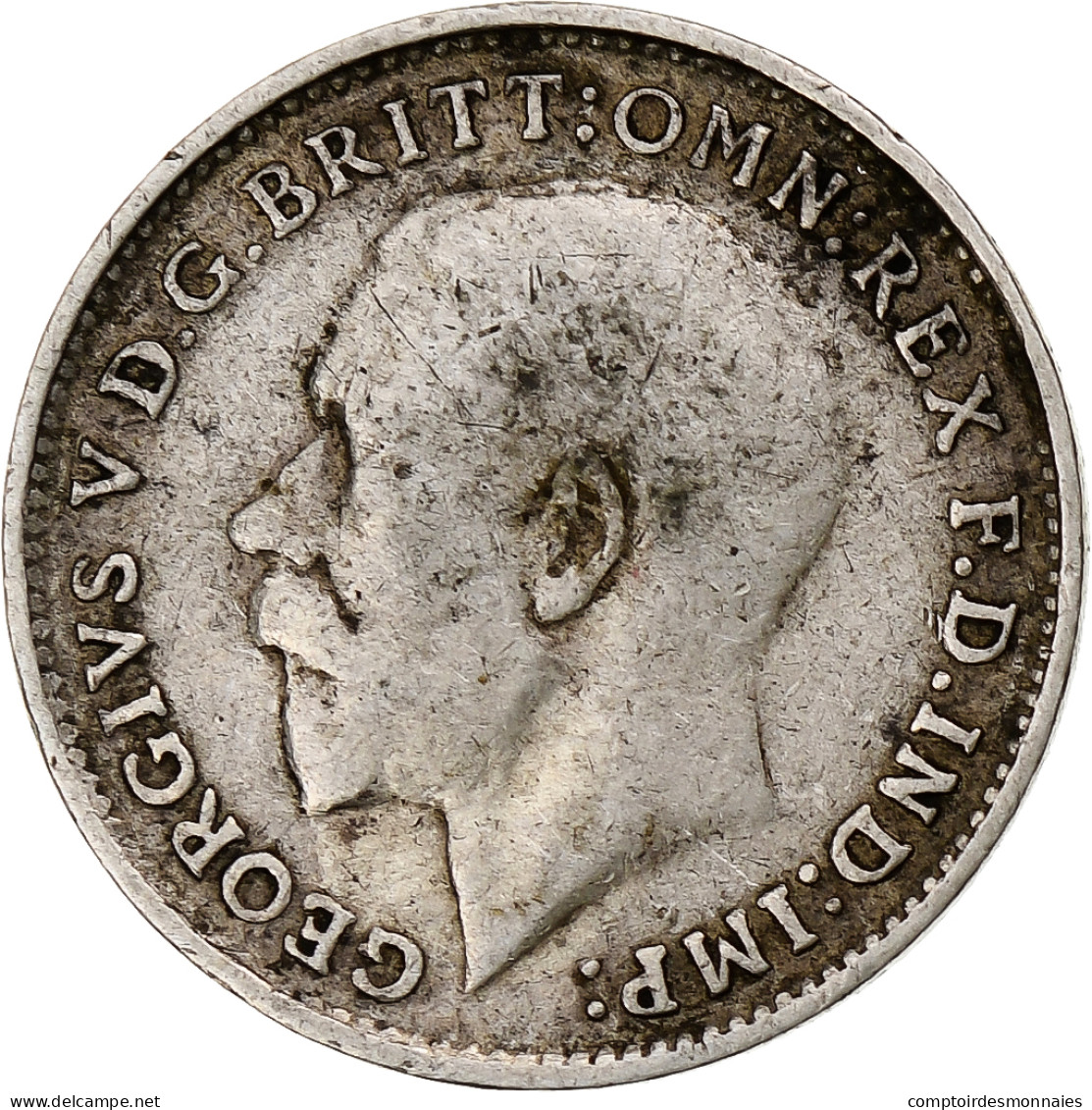 Grande-Bretagne, George V, 3 Pence, 1919, TB+, Argent, KM:813 - F. 3 Pence