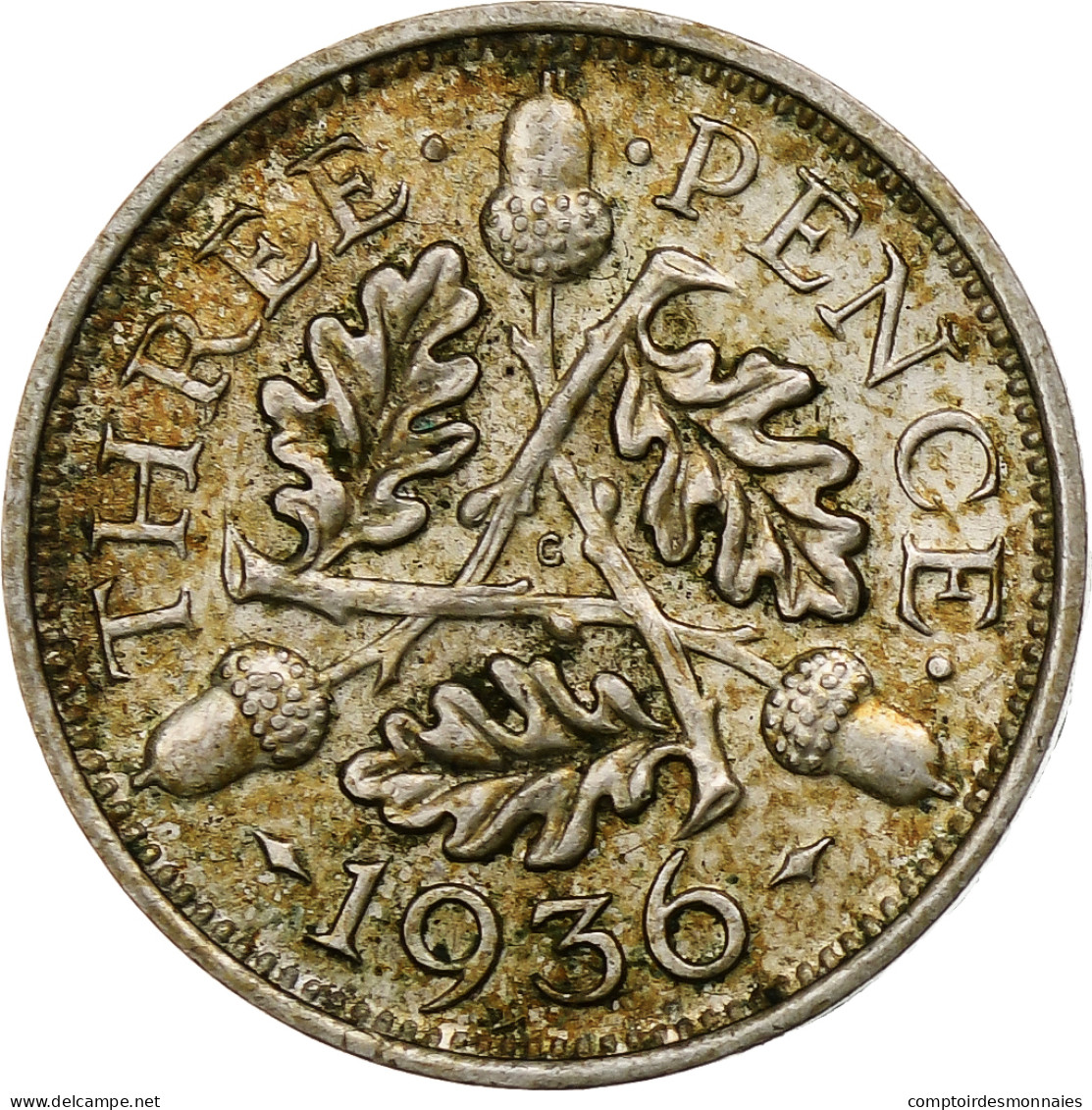 Grande-Bretagne, George V, 3 Pence, 1936, SUP, Argent, KM:827 - F. 3 Pence