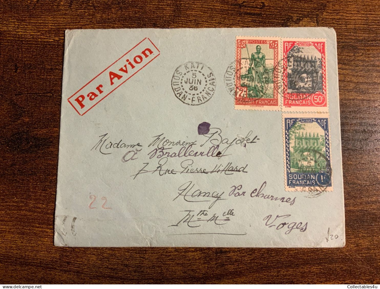 1936 Air Mail Cover (C 197) - Storia Postale