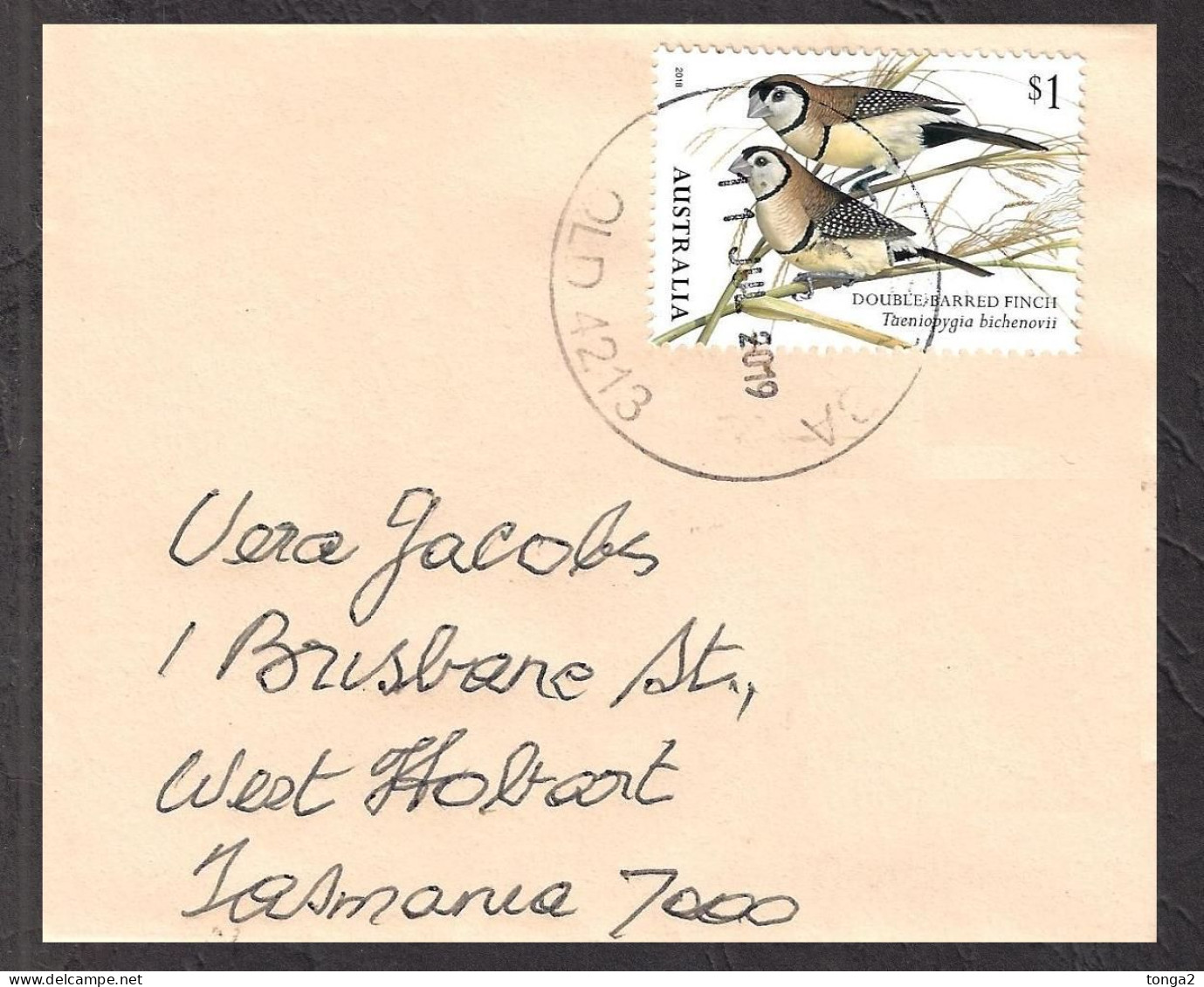 Australia Cover Star Finch Stamp With Clear Foil & Embossing - Unusual - Briefe U. Dokumente
