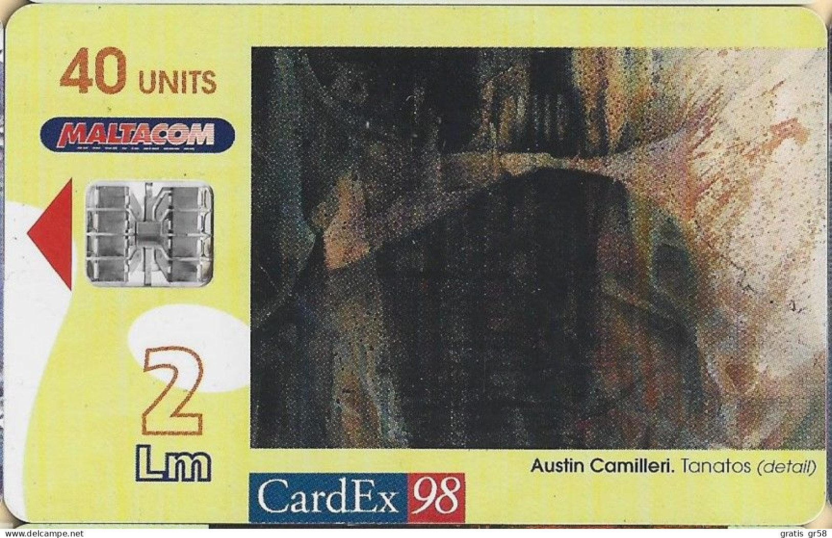 MALTA - MT-MLT-0082, Painting By Austin Camilleri, Cardex 98, Puzzles, 40U, 10,000ex, 11/98, Used - Malta