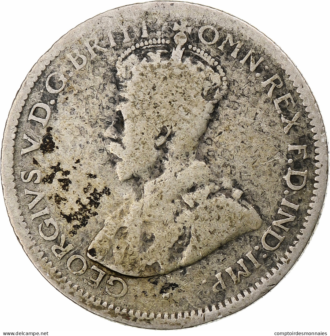 Australie, George V, Sixpence, 1923, Melbourne, TB, Argent, KM:25 - Sixpence