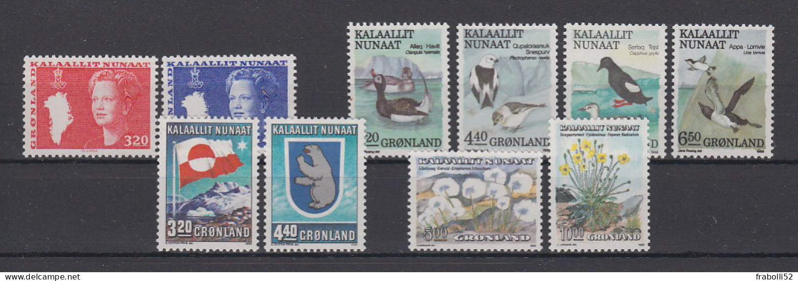 Groenlandia Nuovi:  1989  Annata Completa - Volledige Jaargang