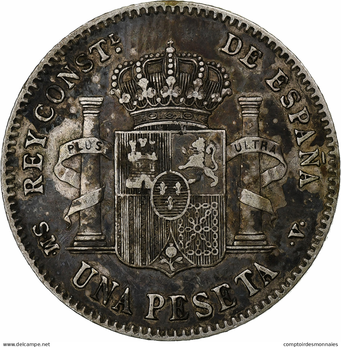 Espagne, Alfonso XIII, Peseta, 1900, Madrid, TTB, Argent, KM:706 - Premières Frappes