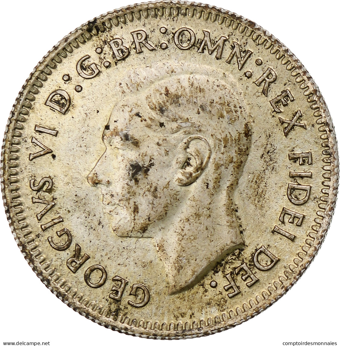 Australie, George VI, Sixpence, 1951, Londres, SUP, Argent, KM:45 - Sixpence