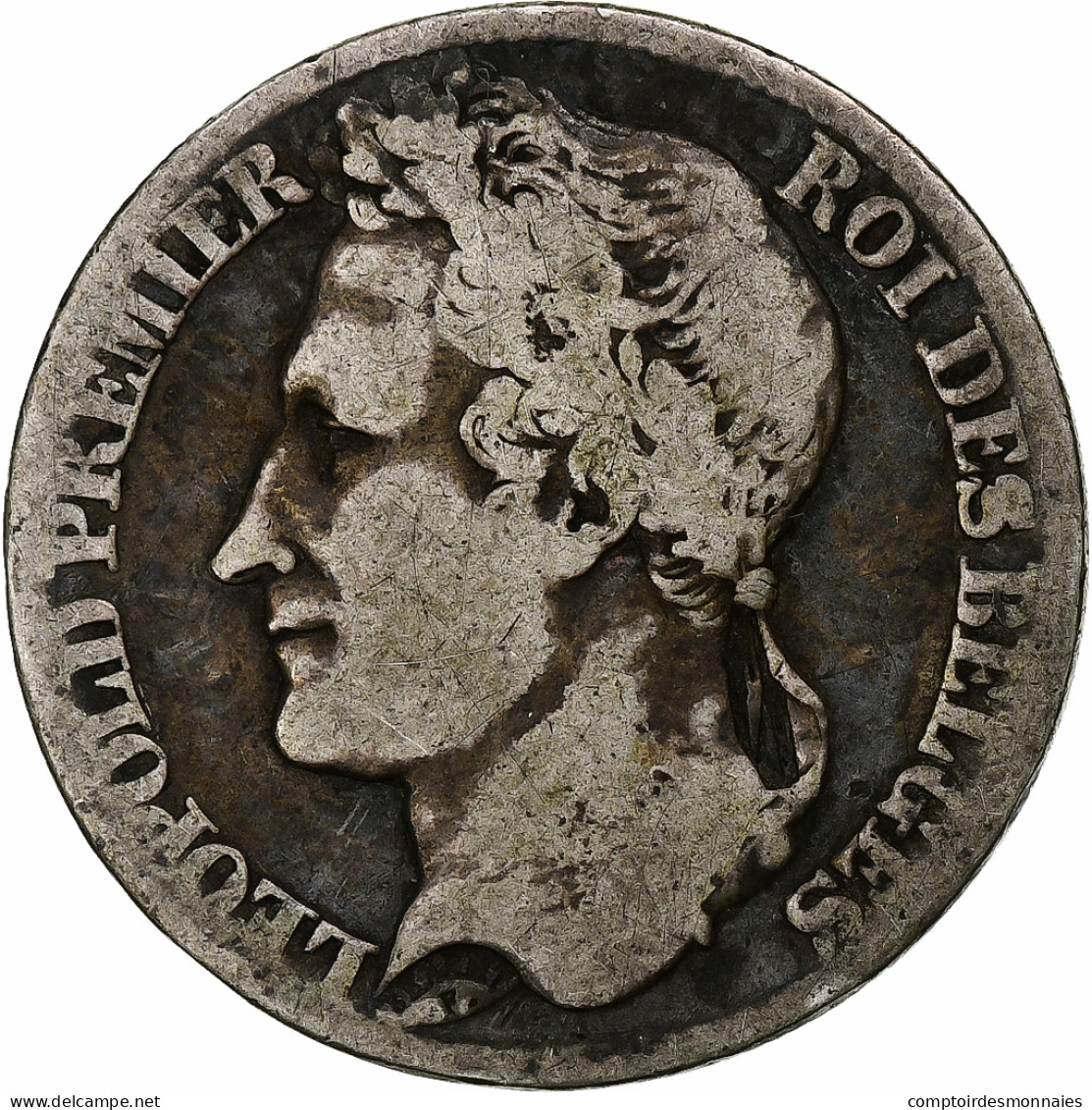 Belgique, Leopold I, Franc, 1844, Bruxelles, TB, Argent, KM:7.1 - 1 Frank