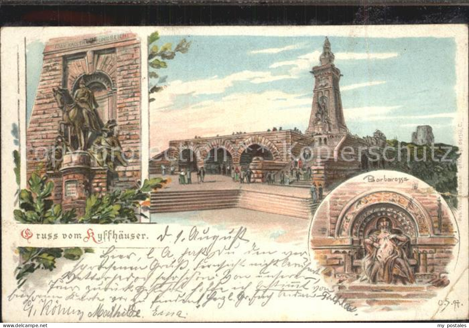 42468681 Kyffhaeuser Barbarossa Reiterstandbild Kaiser Wilhelm Denkmal Kyffhaeus - Bad Frankenhausen