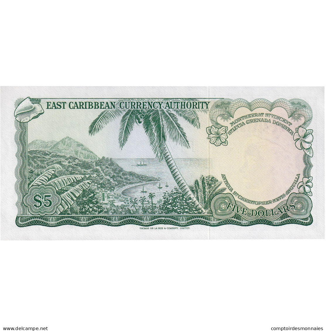 Billet, Etats Des Caraibes Orientales, 5 Dollars, Undated (1965), KM:14h, NEUF - Ostkaribik