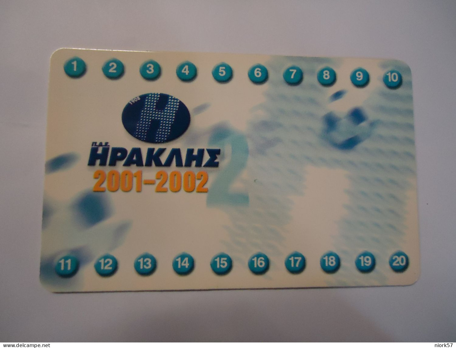 GREECE USED   CARDS   SPORTS FOOTBALL Π.Α.Ε. ΗΡΑΚΛΗΣ - Sport