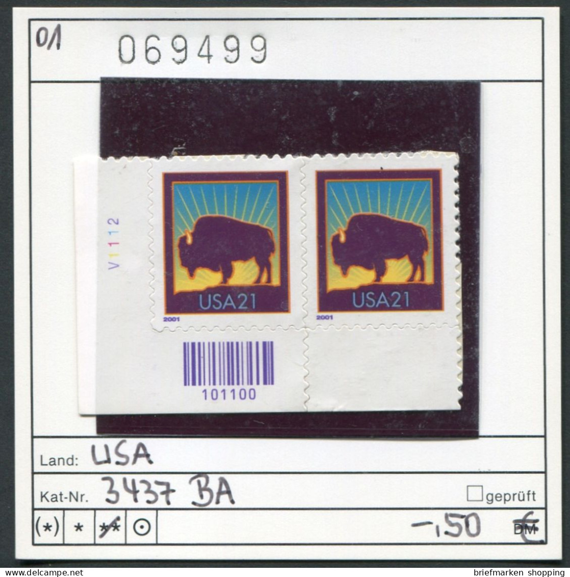 USA 2001 - Etats-Unis 2001 - Michel 3437 BA Im Paar / Pair  - ** Mnh Neuf Postfris - Ungebraucht