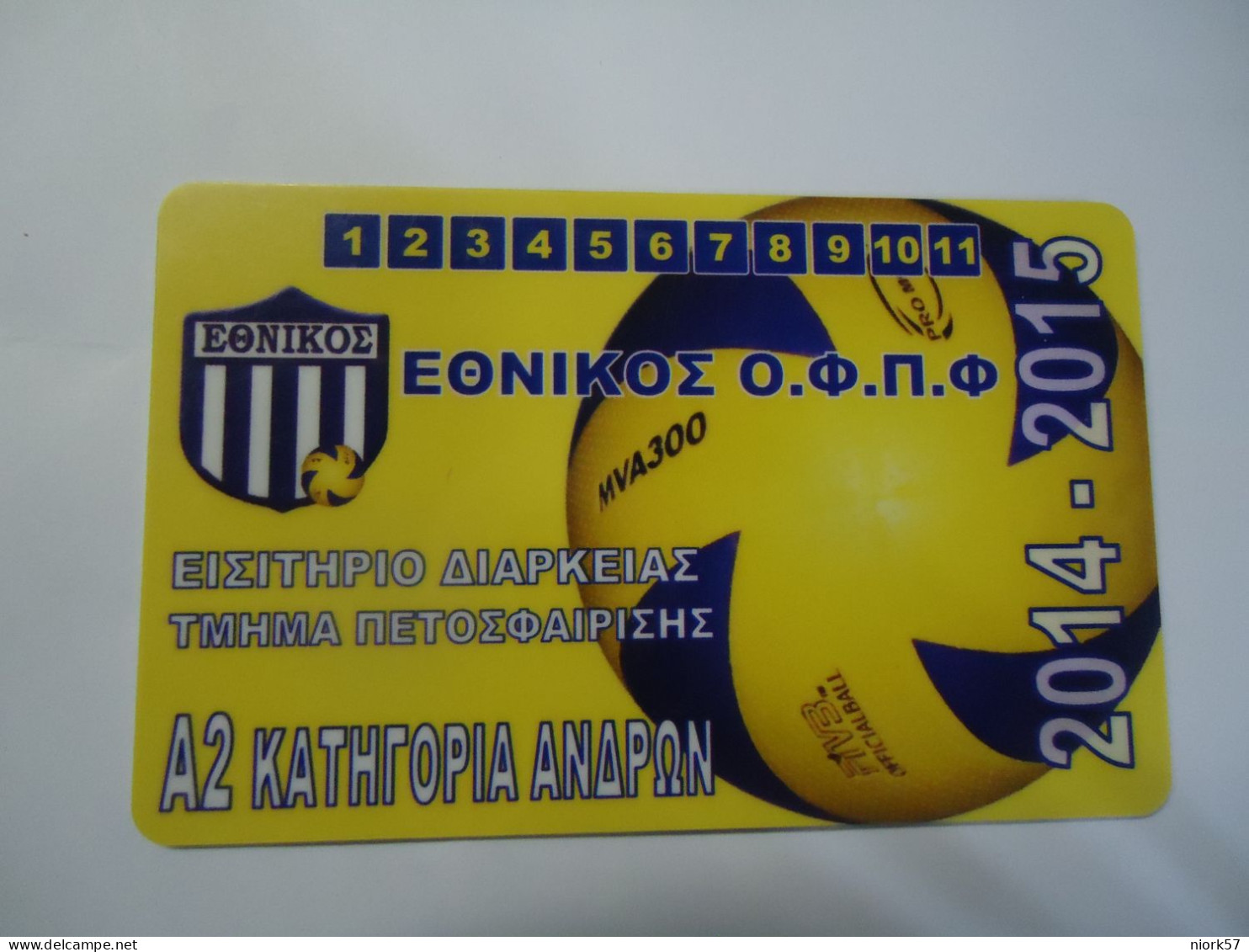 GREECE USED   CARDS   SPORTS FOOTBALL ΠΑΕ ΕΘΝΙΚΟΣ Ο.Φ.Π.Φ - Sport