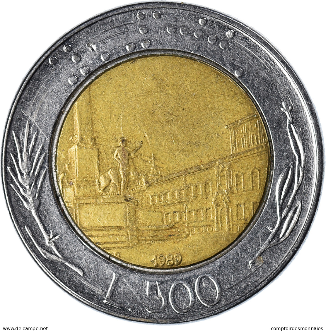 Monnaie, Italie, 500 Lire, 1989 - 500 Liras