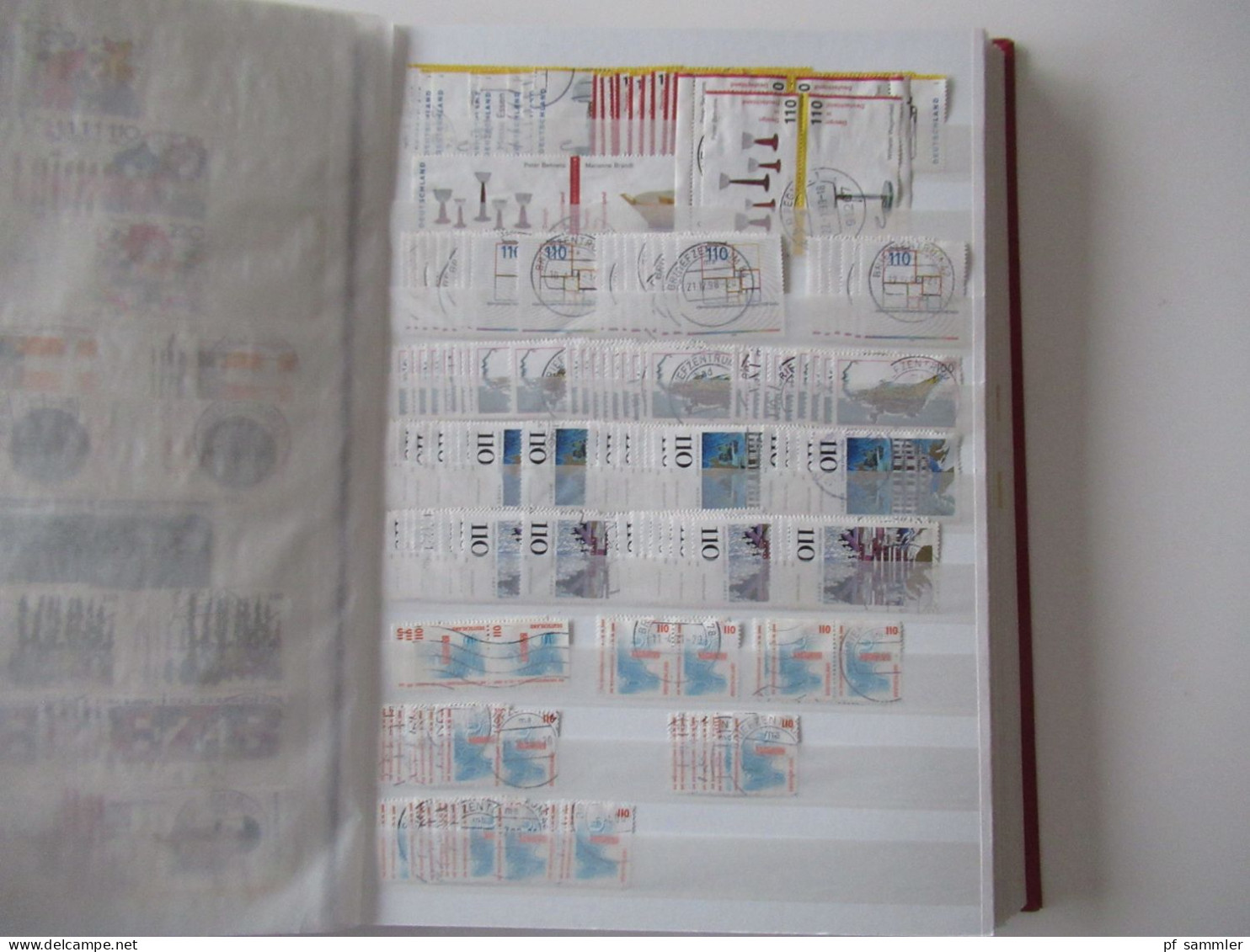 Sammlung / interessantes Album / Lagerbuch BRD 1993 - 1999 hunderte gestempelte Marken  / sicherlich Fundgrube!