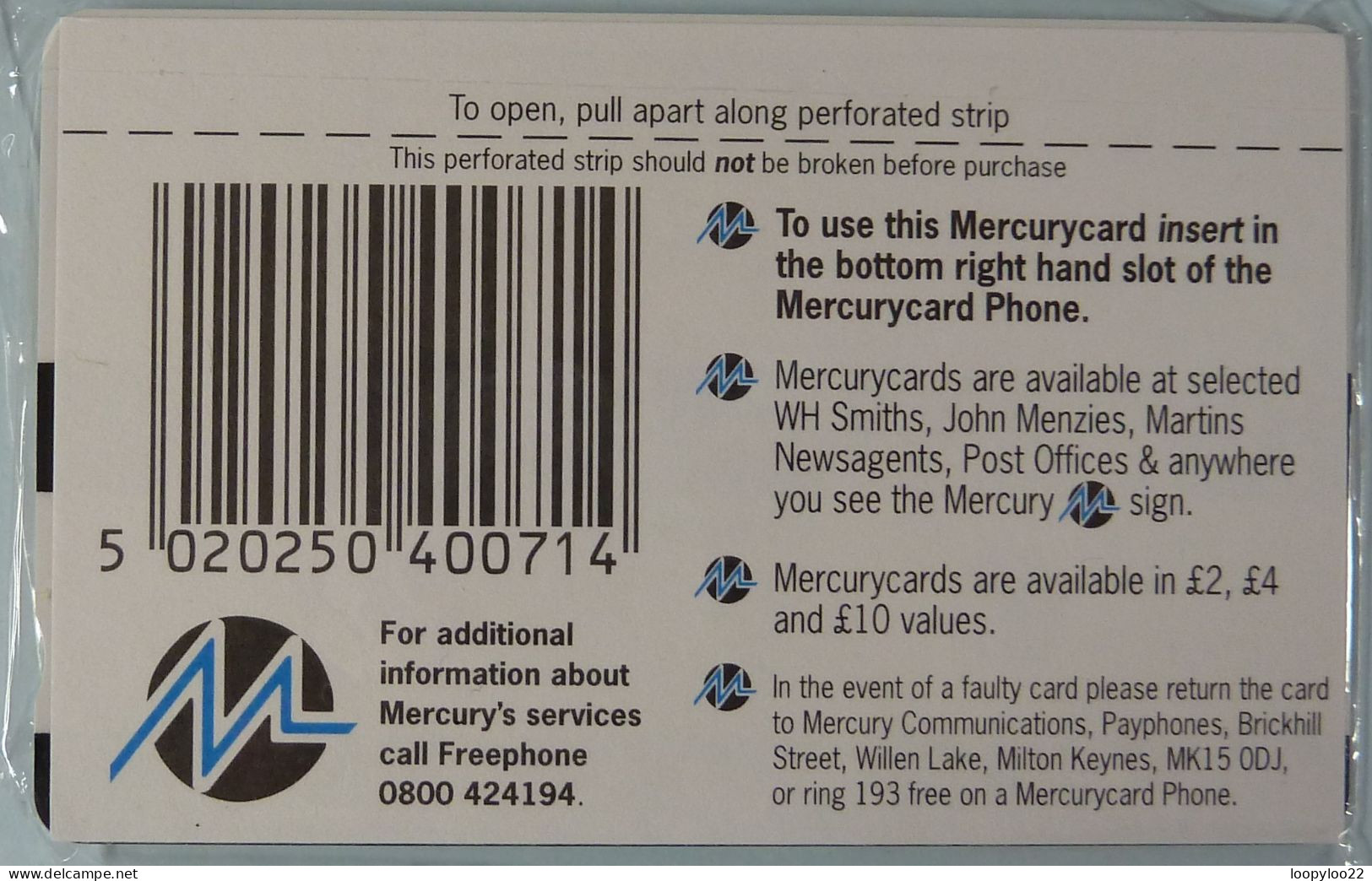 UK - Great Britain - Mercury - Paytelco - PYPO004 - Mavis & Ada - Post Office Complimentary - 50p - Mint Blister - Mercury Communications & Paytelco