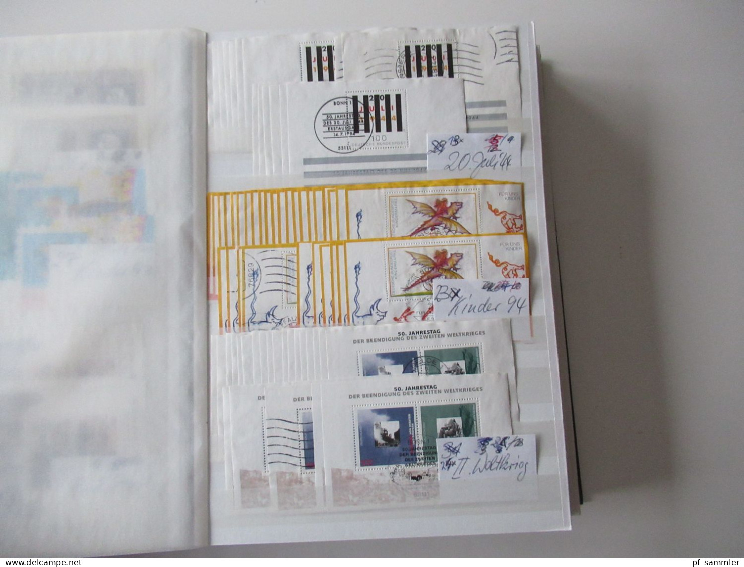 Sammlung / interessantes Album / Lagerbuch BRD Blocklager ab 5x Block 2 - ca. 2000 massenweise Blocks! gestempelt und **