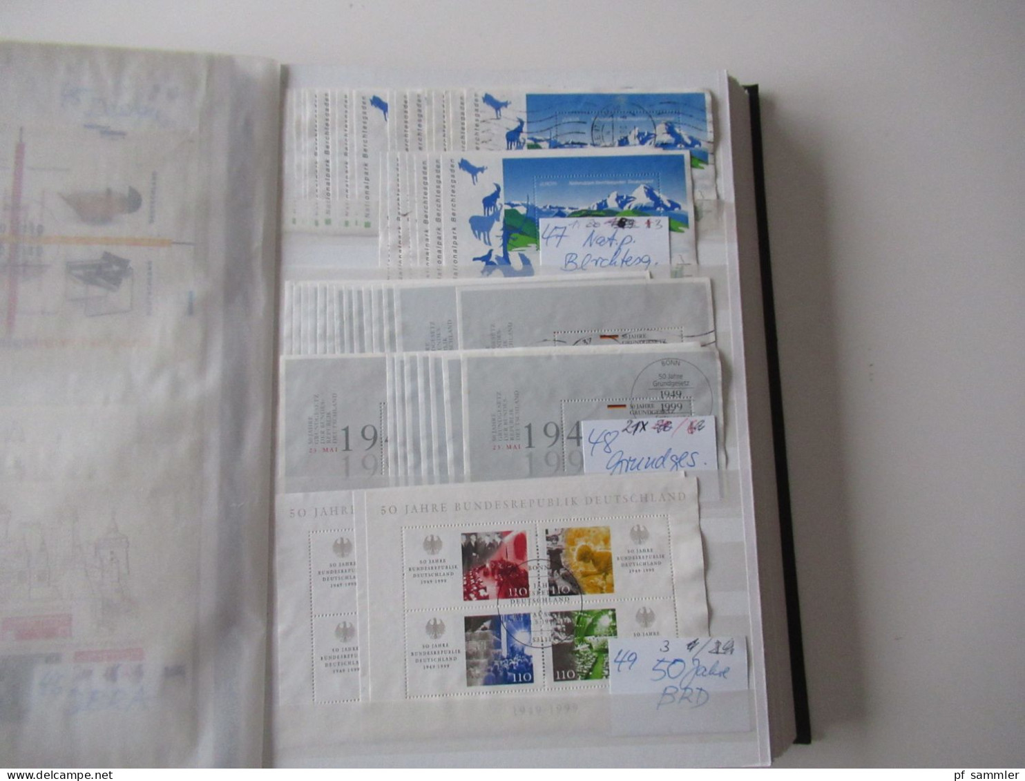 Sammlung / interessantes Album / Lagerbuch BRD Blocklager ab 5x Block 2 - ca. 2000 massenweise Blocks! gestempelt und **