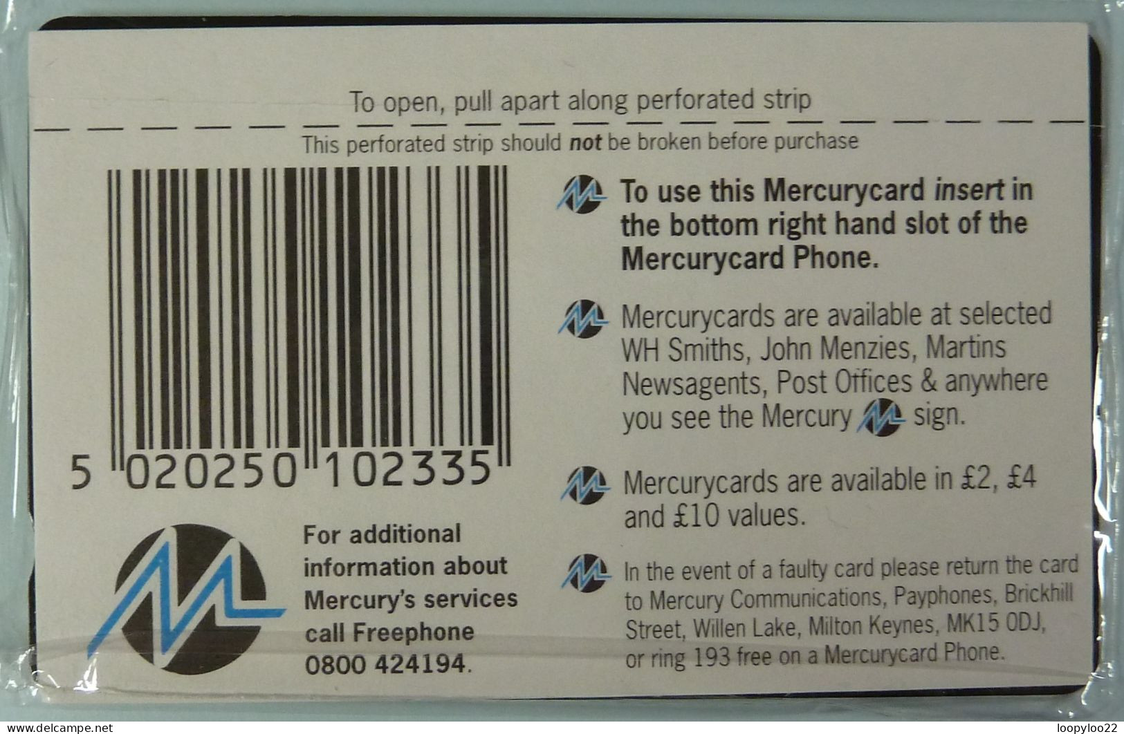 UK - Great Britain - Mercury - MER233 - Big Ben London - Mint Blister - [ 4] Mercury Communications & Paytelco