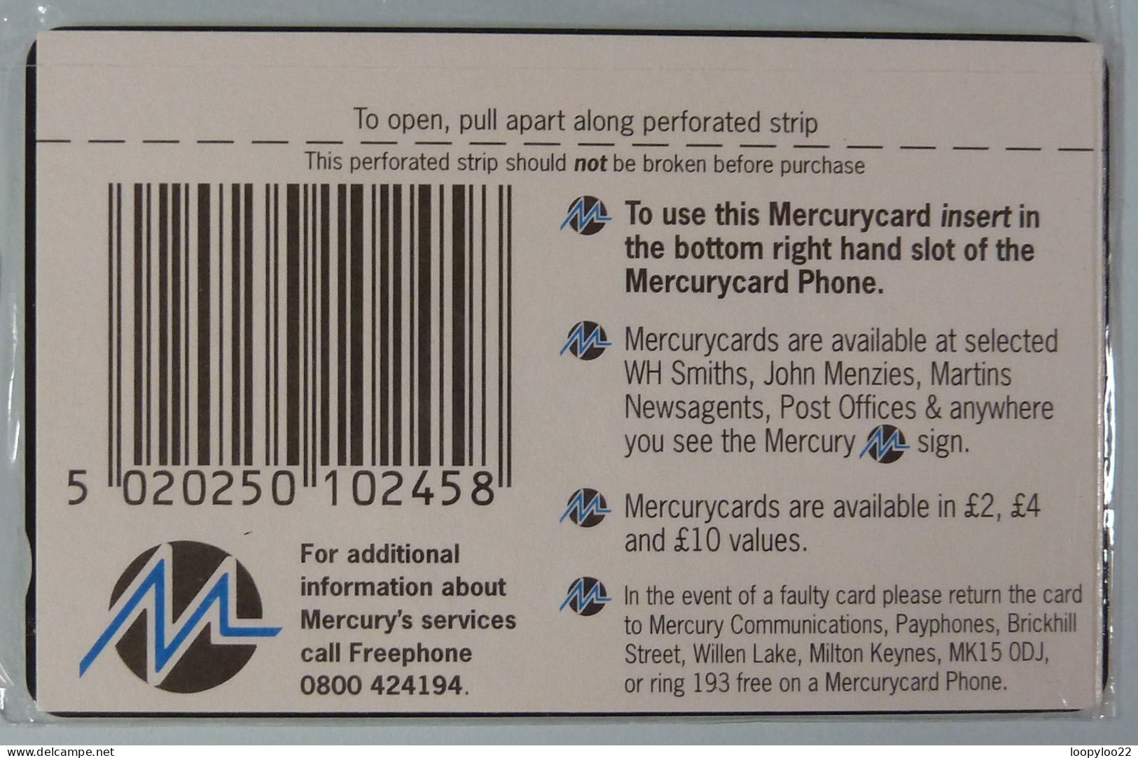 UK - Great Britain - Mercury - MER245 - Princes Trust - Phil & Harry - £2 - Mint Blister - Mercury Communications & Paytelco