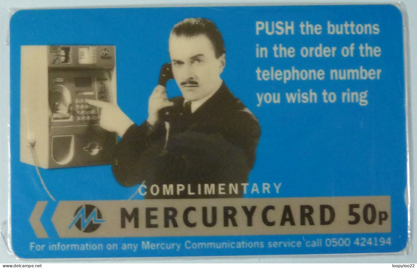 UK - Great Britain - Mercury - MER270B - Harry Enfield - Push - 0500 Tel - 50p - Mint Blister - Mercury Communications & Paytelco