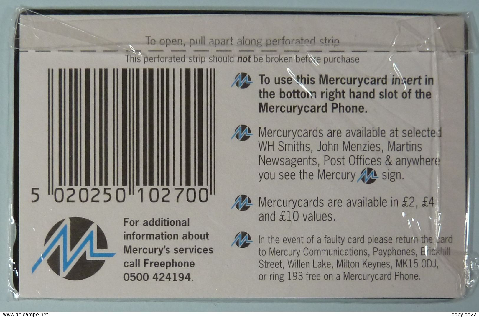 UK - Great Britain - Mercury - MER270B - Harry Enfield - Push - 0500 Tel - 50p - Mint Blister - [ 4] Mercury Communications & Paytelco