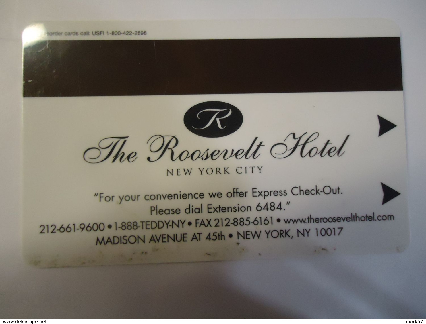 UNITED STATES    HOTEL KYE   ROOSEVELT NEW YORK - Other & Unclassified