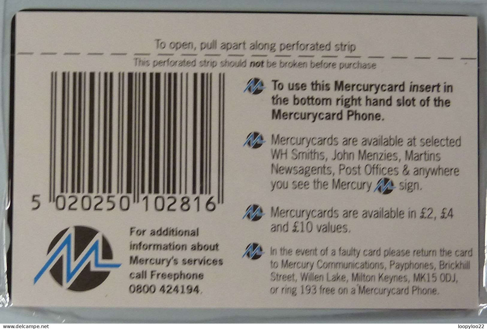 UK - Great Britain - Mercury - MER281 - Miss Saigon Charity Concert - £2 - Mint Blister - [ 4] Mercury Communications & Paytelco