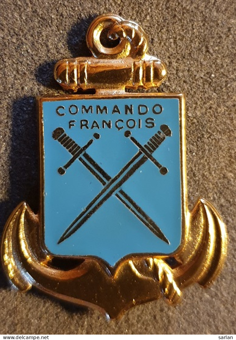 Insigne Militaire 81 , Commando FRANCOIS, (réserve) , Drago  - Marine